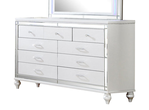 Galaxy Home Sterling White Wood Dresser