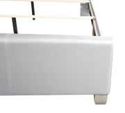 Glory Furniture Marilla Silver Faux Leather King Bed