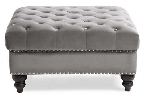Glory Furniture Nola Pink Velvet Ottoman