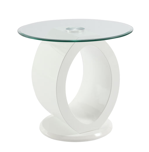 Acme Furniture Larry White High Gloss End Table