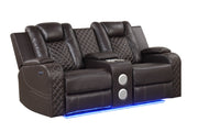 Galaxy Home Benz Ice LED Power Reclining 2pc Living Room Set