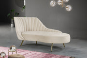 Meridian Furniture Margo Pink Velvet Chaise