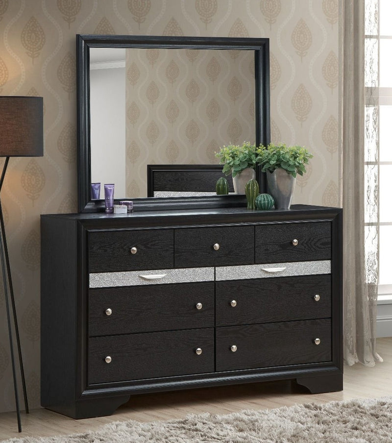 Glory Furniture Madrid Gray Dresser and Mirror