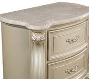 New Classic Furniture Monique Champagne Nightstand with Marble Top