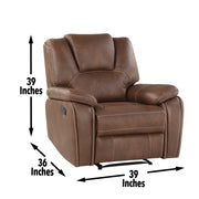 Steve Silver Katrine Brown Manual Recliner