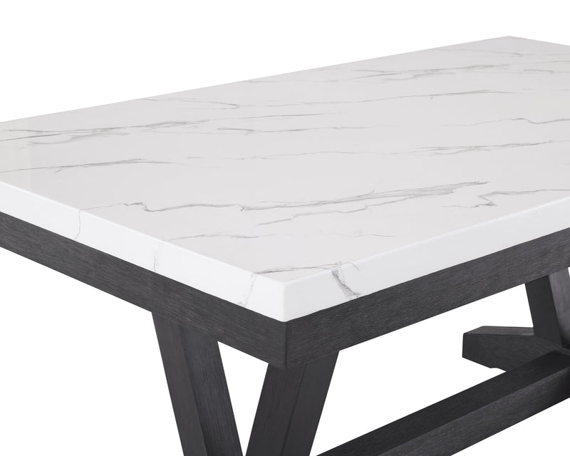 Crown Mark Vance Faux Marble Dining Table