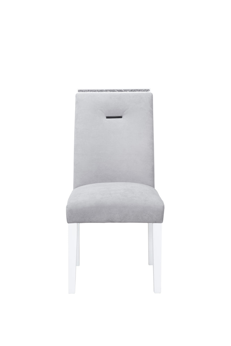 Global Furniture Monaco Grey White Cushion Back 5pc Dining Room Set