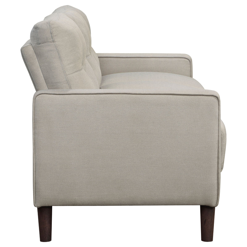 Coaster Furniture Bowen Beige Upholstered Arms Tufted Sofa