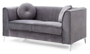 Glory Furniture Delray Gray Velvet Microsuede Loveseat