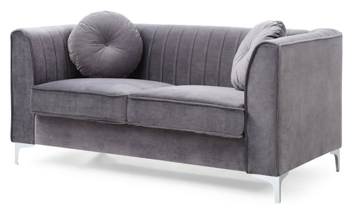 Glory Furniture Delray Gray Velvet Microsuede Loveseat