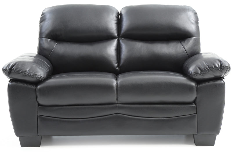 Glory Furniture Marta Black Faux Leather Loveseat