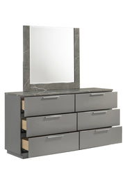 Galaxy Home Elara Gray Dresser and Mirror