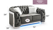 Glory Furniture Sapphire Black Loveseat