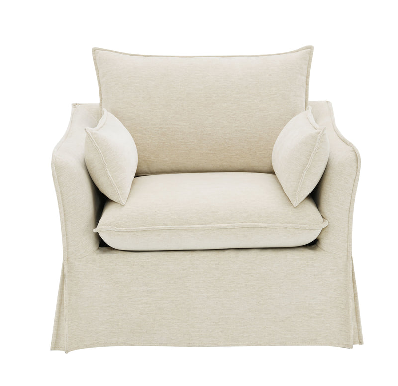 Acme Furniture Shane Beige Chair with 2 Pillows