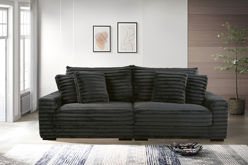 New Classic Furniture Embrace Charcoal 2pc Sofa