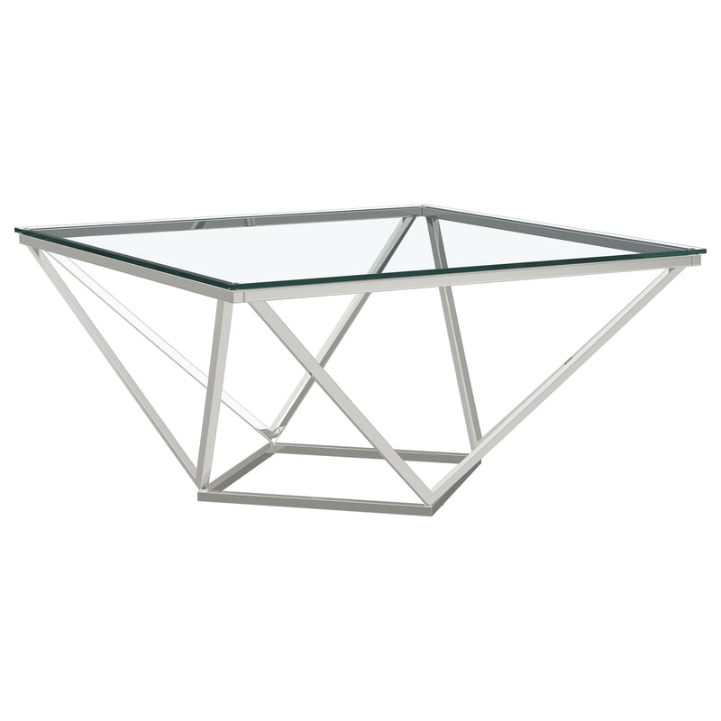 Coaster Furniture Brittania Silver Square Coffee Table