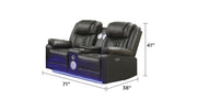 Galaxy Home Challenger Black 3pc Living Room Set