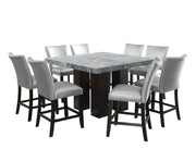 Steve Silver Camila Gray Silver 9pc Counter Height Set