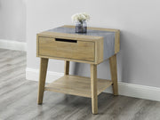 Steve Silver Calgary Natural Sintered Stone Side Table