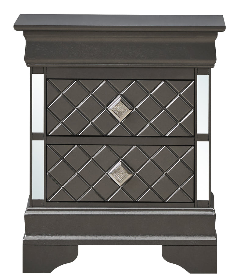 Glory Furniture Verona Silver Champagne Nightstand