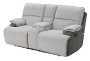 Steve Silver Cyprus Gray Recliner Console Loveseat
