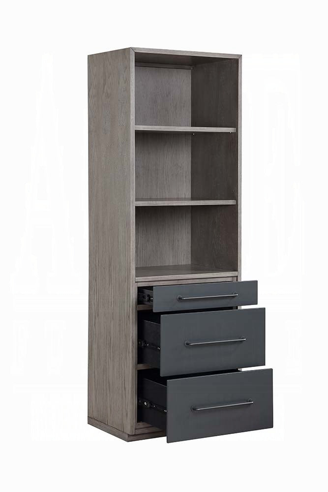 Acme Furniture Estevon Gray Oak Bookcase