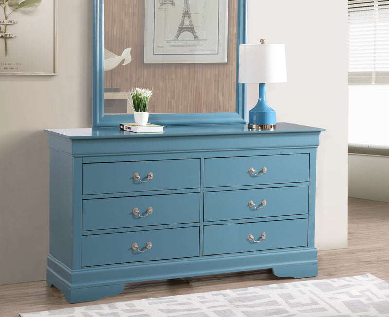 Glory Furniture Louis Phillipe Teal Dresser