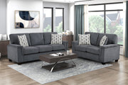 Home Elegance Chelsea Dark Gray 2pc Living Room Set