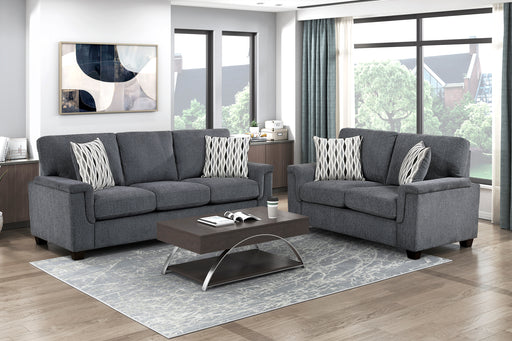 Home Elegance Chelsea Dark Gray 2pc Living Room Set