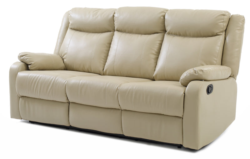Glory Furniture Ward Pearl Faux Leather Double Reclining Sofa