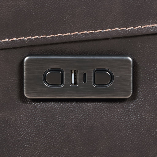 Steve Silver Alexandria Gray Leather Power Reclining Sofa