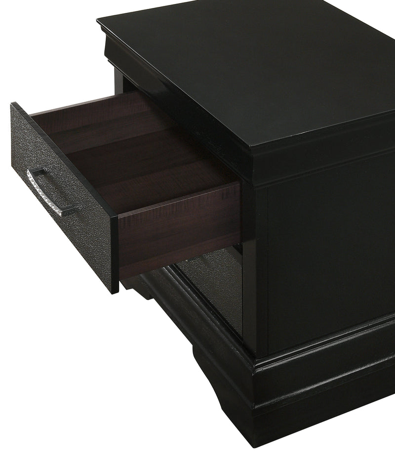 Crown Mark Amalia Black Night Stand