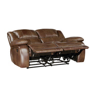 Home Elegance Ellicott Brown Double Reclining Love Seat