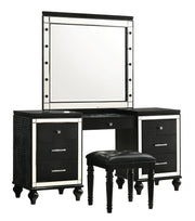 New Classic Furniture Valentino Black Vanity Table Stool