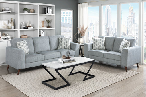 Home Elegance Broadway Gray 2pc Living Room Set