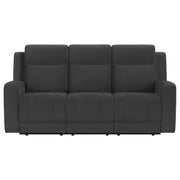 Coaster Furniture Brentwood Dark Charcoal Grey Reclining 2pc Living Room Set