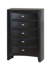 Global Furniture Linda Black Drawer Chest