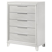 Coaster Furniture Marmore White 5 Drawer Chest