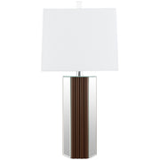 Coaster Furniture Elena Brown White Square Table Lamp