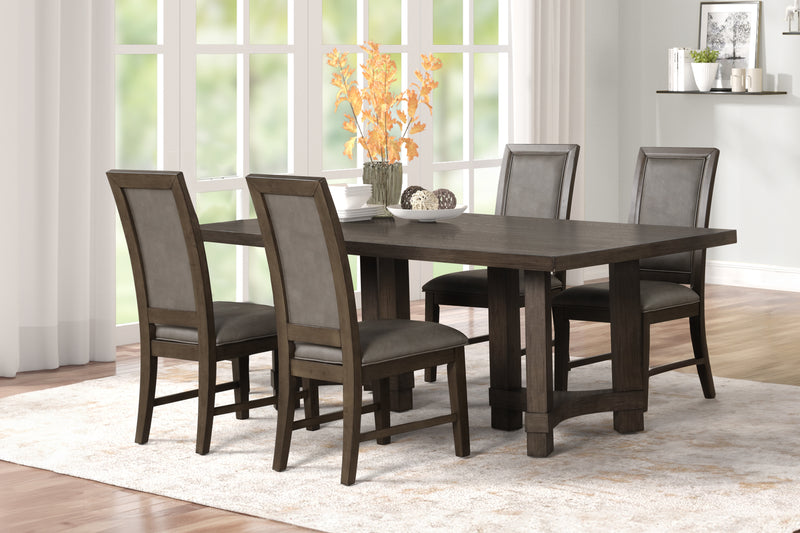 New Classic Furniture Cityscape Brown 5pc Rectangle Dining Room Set DT-4CH