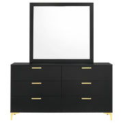 Coaster Furniture Kendall Black 6 Drawers Dresser And Mirror