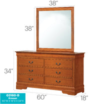 Glory Furniture Louis Phillipe Teal Dresser