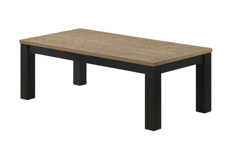 Crown Mark Theo Natural 3pc Cocktail Table Set