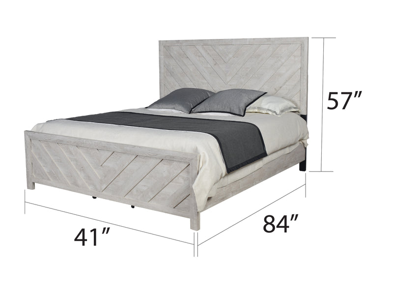 Galaxy Home Denver White 5pc Bedroom Set with Twin Bed