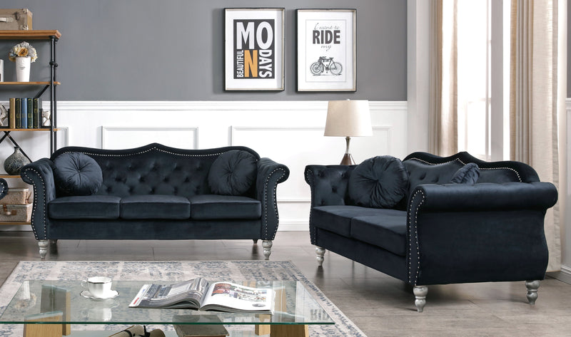 Glory Furniture Hollywood Black 2pc Living Room Set