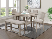 Crown Mark Fulton White Oak Counter Height Bench