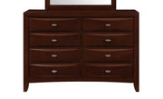 Global Furniture Linda Merlot Dresser and Mirror