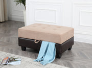 Glory Furniture Gallant Chocolate Microsuede Ottoman