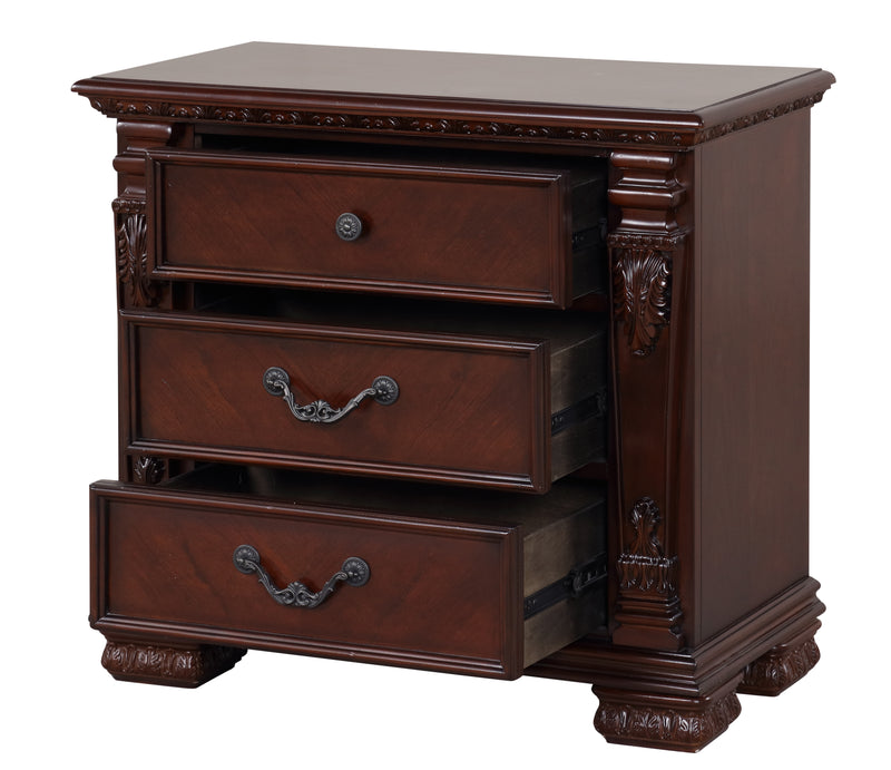 Glory Furniture Lyndon Cherry 2 Drawer Night Stand