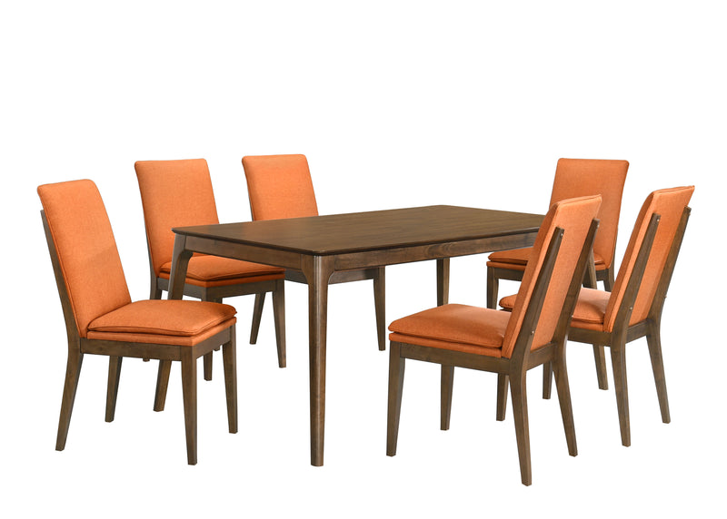 New Classic Furniture Maggie Walnut 7pc Dining Room Set